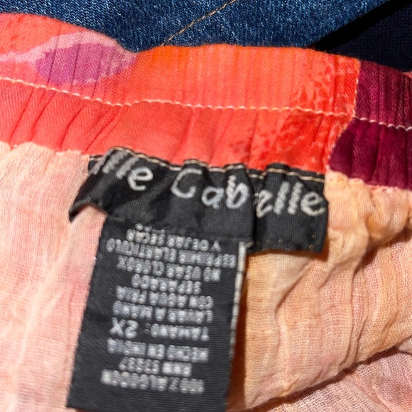 Women's Plus Size Artsy Boho Floral Skirt - Picture 6 of 6